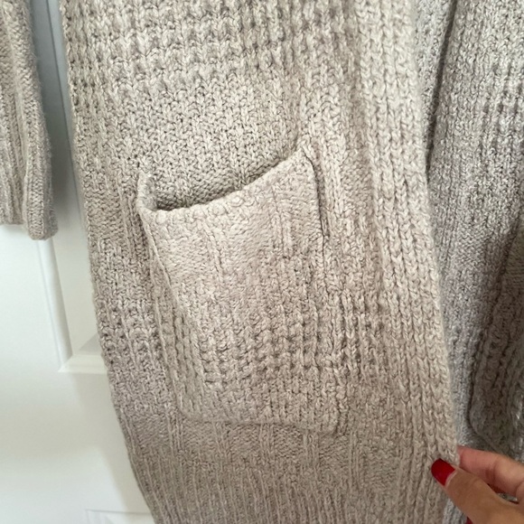 Universal Thread Long Knit Cardigan in Taupe Open Front Long Sleeves Size Small - Picture 7 of 7